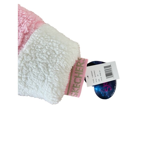 "Skechers Baby Girls' Heavy Sherpa Jacket, Pink/White, Size 3T" K21 * - Picture 3 of 4